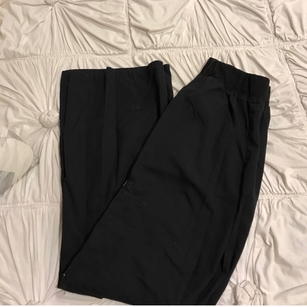 Black elastic waist scrub pants size S